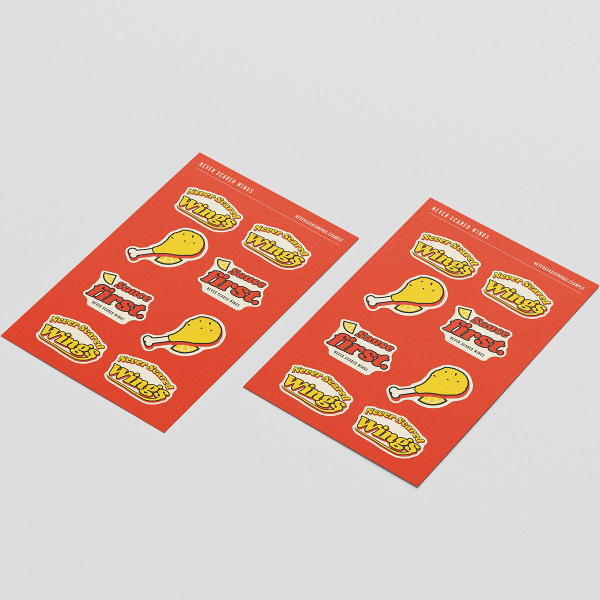 Sample design: Never Scared Wings two sheets of die cut stickers